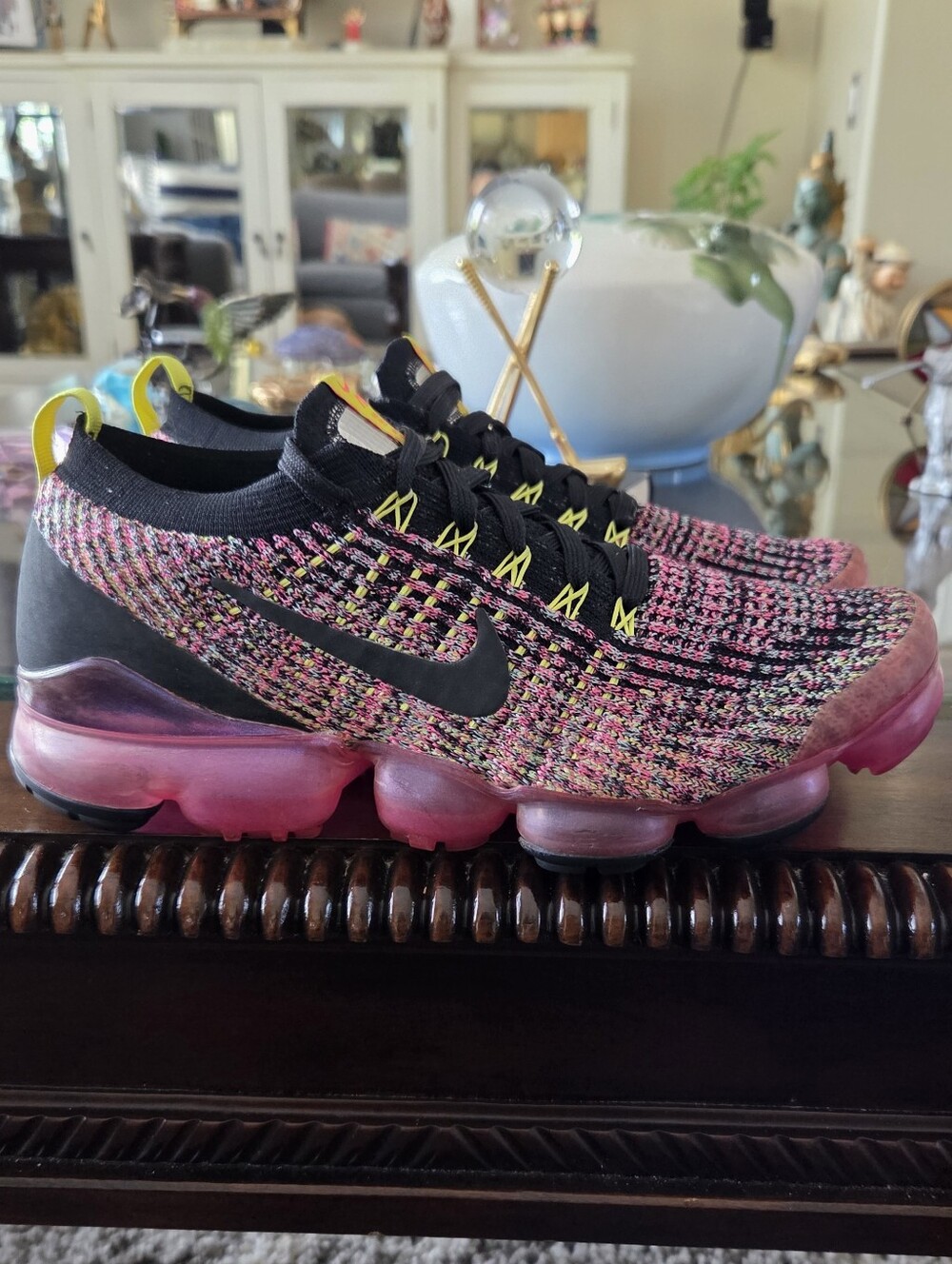 Nike Flyknit 3 VaporMax Multicolor Pink Black Sneakers